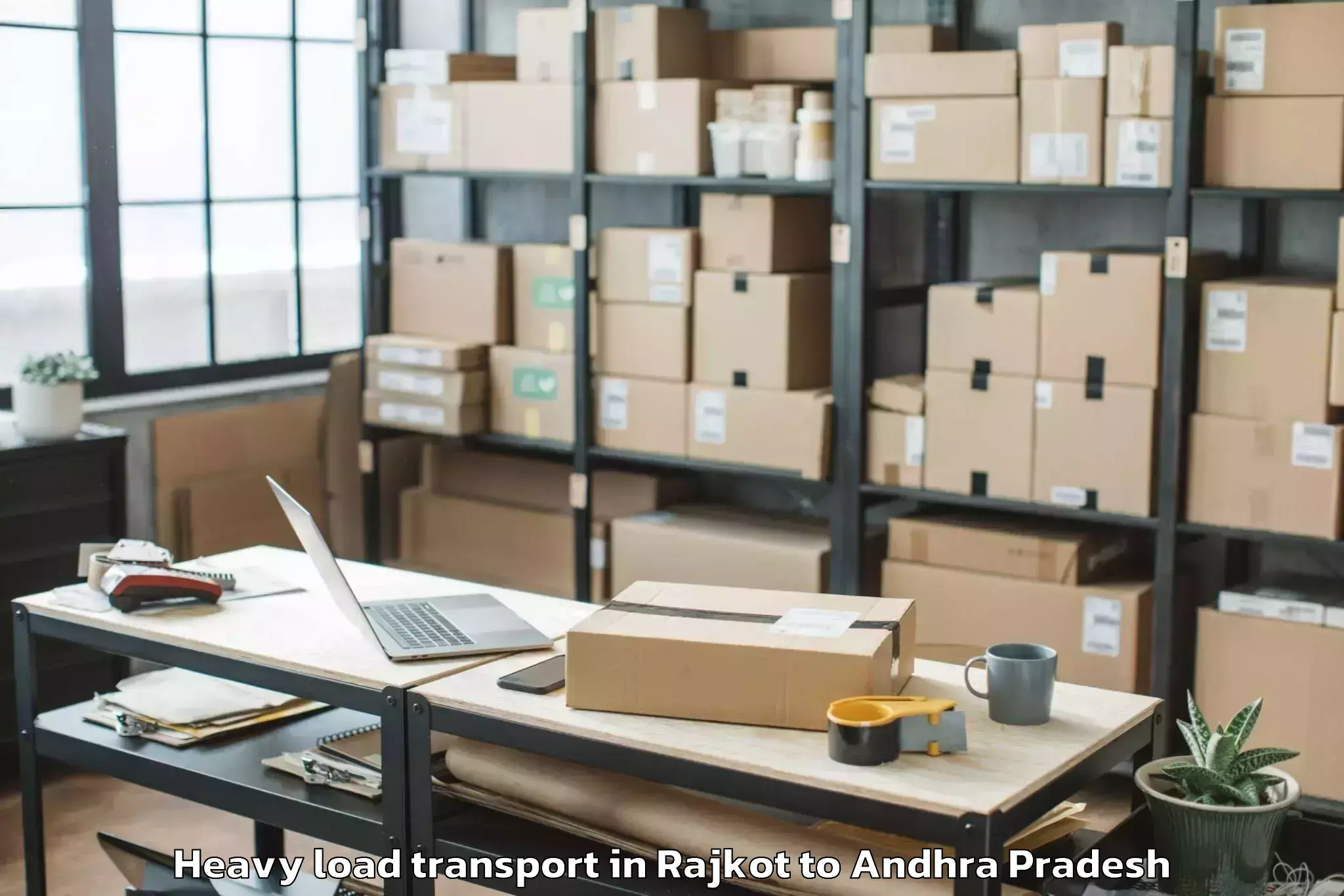 Book Rajkot to Thallarevu Heavy Load Transport Online